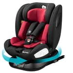 globalkids Isize 360 Swivel Baby Car Seat with ISOFIX - Child Car Seat is Suitable for Children from 40-150cm(New Norn-12 Years Old),Group 0+1/2/3 (0-36 kg),R129 Highback Booster Car Seat Red