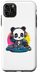 Coque pour iPhone 11 Pro Max Panda DJ mixant des mélodies colorées