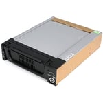 StarTech.com Rack amovible robuste en aluminium 5,25" avec ventilateur pour disque dur SATA 3,5" - Tiroir HDD 3,5 pouces (DRW150SATBK)