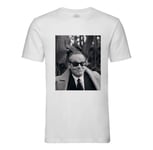 T-Shirt Homme Col Rond Jack Nicholson Acteur Cigarette Photo Noir Et Blanc Cinema