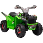 Homcom - Quad électrique enfant v. max. 2,5 Km/h 6 v vert