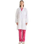 MISEMIYA - White LAB Coat Women - Doctors Coat - Medical Uniforms Q8161 - Medium, White