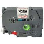 Cassette à ruban compatible avec Brother PT H105NB H105VP Rouge transparent