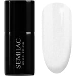 Semilac UV Hybrid Black & White Gel neglelak Skygge 091 Glitter Milk 7 ml