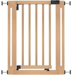 Safetots Barrière Élégance en Bois, Naturel, 63cm - 71cm, Barrière de Sécurité à Fixation par Pression, Barrière pour Bébé pour Escaliers, Couloirs et Portes, Design Élégant et Installation Facile