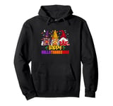 Halloween Thanksgiving Christmas Happy HalloThanksMas Gnomes Pullover Hoodie