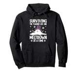 Surviving The Teacher Life One Meltdown At A Time Pullover Hoodie