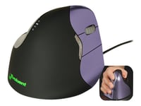 Evoluent VerticalMouse 4 Small - Souris verticale - ergonomique - pour droitiers - optique - 6 boutons - filaire - USB