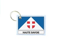 Porte cles cle clefs imprime double face drapeau departement haute savoie