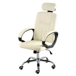 Home Accessories Computer Chair Office Chair Student Chair Ergonomic High Back Comfortable Chair (Nylon Foot + Headrest) Brown