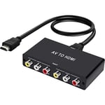 Scart till HDMI-omvandlare, RCA till HDMI-omvandlare, 3 i 1 HDMI-omkopplare