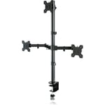 Suptek Triple Monitor Mount for 13"-27" Screens | Monitor Arm Clamp Tilt Swivel 