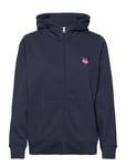 Reg Retro Shield Zip Hoodie Tops Sweat-shirts & Hoodies Hoodies Navy GANT