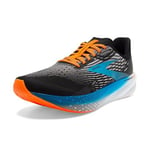 Brooks Homme Hyperion Max Sneaker, Black/Grey/Orange Clown Fish, 49.5 EU