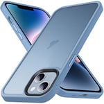 Anqrp Zero Seriesr Compatible avec iPhone 14 Coque avec iPhone 13 Coque, Étui translucide Mat et Minimaliste, Coque pour iPhone 14 avec Silicone Liquide 6.1 Pouces,Bleu pâle