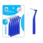 Angle Interdental Brushes – L Shape 10 Pack | Angled Interdental Brush Stick