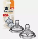 Tommee Tippee Closer to Nature - Thick Flow Teats - Pack of 2 - 6 Months+