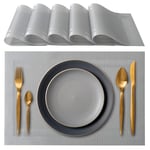 IPEA Sets de Table américains élégants 45 x 30 cm pour dîner, déjeuner, Petit déjeuner, 6 unités – Sets de Table Lavable, résistant à la Chaleur, antidérapant, Anti-Taches pour Table de Cuisine et