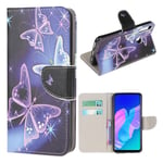 Huawei Wonderland P40 Lite E kotelot - Kaunis Perhonen Violetti