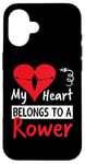 Coque pour iPhone 16 Valentines Day Design - My Heart Belongs to a Rower