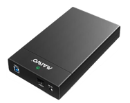 DELTACOIMP – External HDD enclosure, USB 3.0, 3.5" HDD, USB-A, black (K3568A)