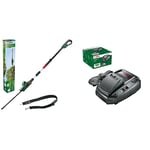 Bosch 06008B3001 Cordless Telescopic Hedge Trimmer UniversalHedgePole 18 (Without Battery and Charger) & Charger AL 1830 CV (18 Volt System, in Carton Packaging)