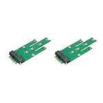 2X Carte Adaptateur D'Interface SATA B ClÉ Msata Mini PCI-E 3.0 Ssd À Ngff M.2