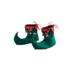 Bristol Novelty BA853 Chaussures pour déguisement de lutin de Noël, 1 paire pour adulte, unisexe, vert/rouge/doré