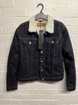 REPLAY Indigo Denim Trucker Jacket Sherpa Lining BNWT Size XL Women’s Ex Cond