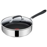 25cm Stainless Steel Sauté Pan | Tefal Jamie Oliver Cookware | Non-Stick, Durabl