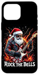 iPhone 16 Pro Max Rock the Bells Christmas Rocker Santa Rock Guitarist Case