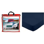 Dodo Couette Niagara Anti-ACARIENS - TEMPÉRÉE - 240 x 260 cm & Amazon Basics Drap-Housse en Microfibre Bleu Marine 160 x 200 x 30 cm