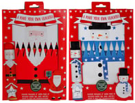 Christmas DIY Crackers Kit - Santa & Snowman Design - Set of 12