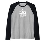 All The Witches Love Me - Funny Halloween Witch Hat Raglan Baseball Tee