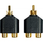 Adaptateur RCA Male 2 RCA Fem. - Lot de 2