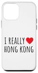Coque pour iPhone 12 mini J'aime vraiment Hong Kong