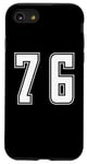 iPhone SE (2020) / 7 / 8 White Number 76 Team Junior Sports Numbered Uniform Case