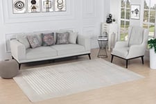 Surya Zagora Tapis Géométrique Scandinave - Grand Tapis Salon, Salle à Manger, Chambre, Cuisine - Tapis Design Boheme Chic, Berbere Moderne, Tapis Poil Court 160x213cm - Marron, Beige, Gris et Blanc