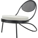 GUBI-Copacabana Loungestol, Sort / Leslie Stripe 020