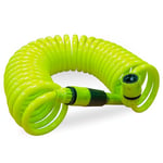 Amig - Tuyau d'arrosage en spirale de 3/8" avec accessoires de jardinage ou de nettoyage - Comprend une lance d'irrigation, un adaptateur et 2 raccords | Extensible jusqu'à 7,5 m Vert pistache