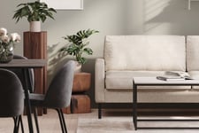 PAKKEPRIS - alt til stuen! Sofa 3-seters + Sofabord Spisegruppe Teppe Møbelsett stue Beige