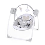 Ingenuity Comfort 2 Go Compact Portable 6-Speed Baby Swing with Music, Folds for Easy Travel - Cuddle Lamb, 0-9 Months