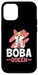 Coque pour iPhone 12/12 Pro Boba Queen - Thé au lait pour chien - Pour amoureux des perles