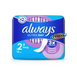 Always Ultra Long (Size 2) Sanitary Protection 13 Pads