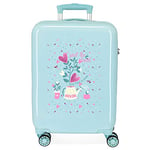 Movom Flower Pot Valise de cabine verte 38 x 55 x 20 cm rigide ABS fermeture à combinaison latérale 34 L 2,66 kg 4 roues doubles bagage à main