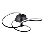 Contemporary Fan Shape Designed Eco LED Ceiling Light Fitting in Matt Black Sand