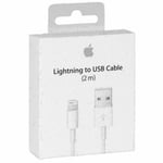 Genuine Apple 2m Iphone X/8/8+/7/6s/6/5s/5 Lightning Usb Charger Cable With Box