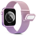 Higgs Métal Bracelet Compatible avec Bracelets Apple Watch 40mm 41mm 38mm 44mm 42mm Ultra 2 49/46/45mm Femme,Bracelet Double Magnétique pour iWatch Series 10 9 SE(se 2) 8 7 6 5 4 3 2 1, Metal Milanais