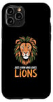 Coque pour iPhone 11 Pro Visage de lion drôle Meme Lions Citations Just A Man Who Loves Lions