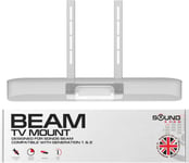 Beam TV Fixation de Montage, Blanc, Compatible avec génération 1 & 2 Sonos Beam, Comprend Un kit de matériel de Montage pour Suspendre Votre Barre de Son conçue au Royaume-Uni par Soundbass